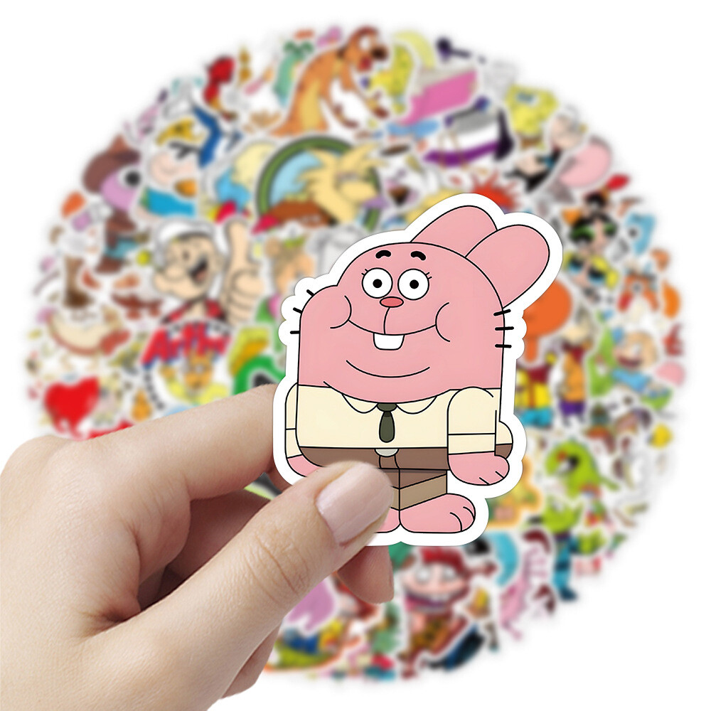 100Pcs 90s Cartoons90 Cartoon Sticker for Adults Teens Girls Water Bottles