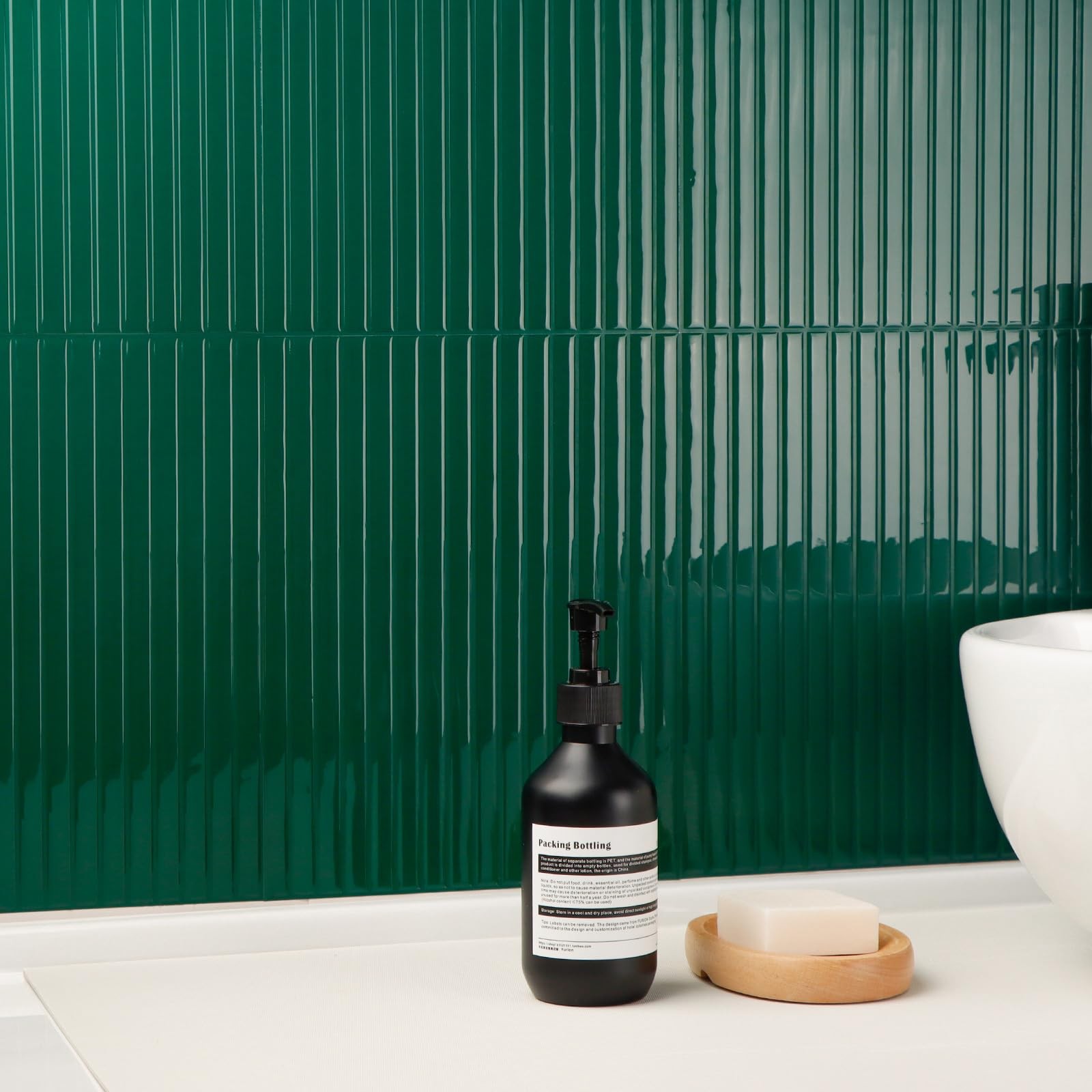 Backsplash Tile Peel and Stick, Self-Adhesive White Decorative Wall Tiles for…