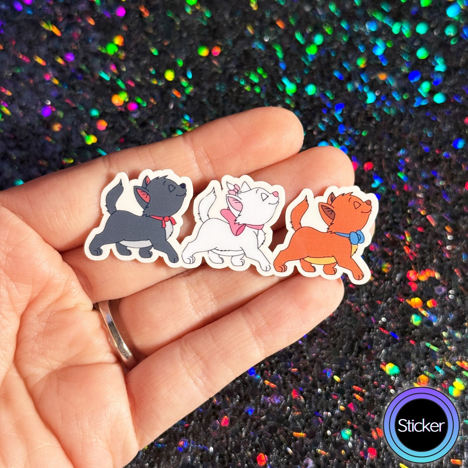 Disney Cute Aristocats Walking Trail Sticker