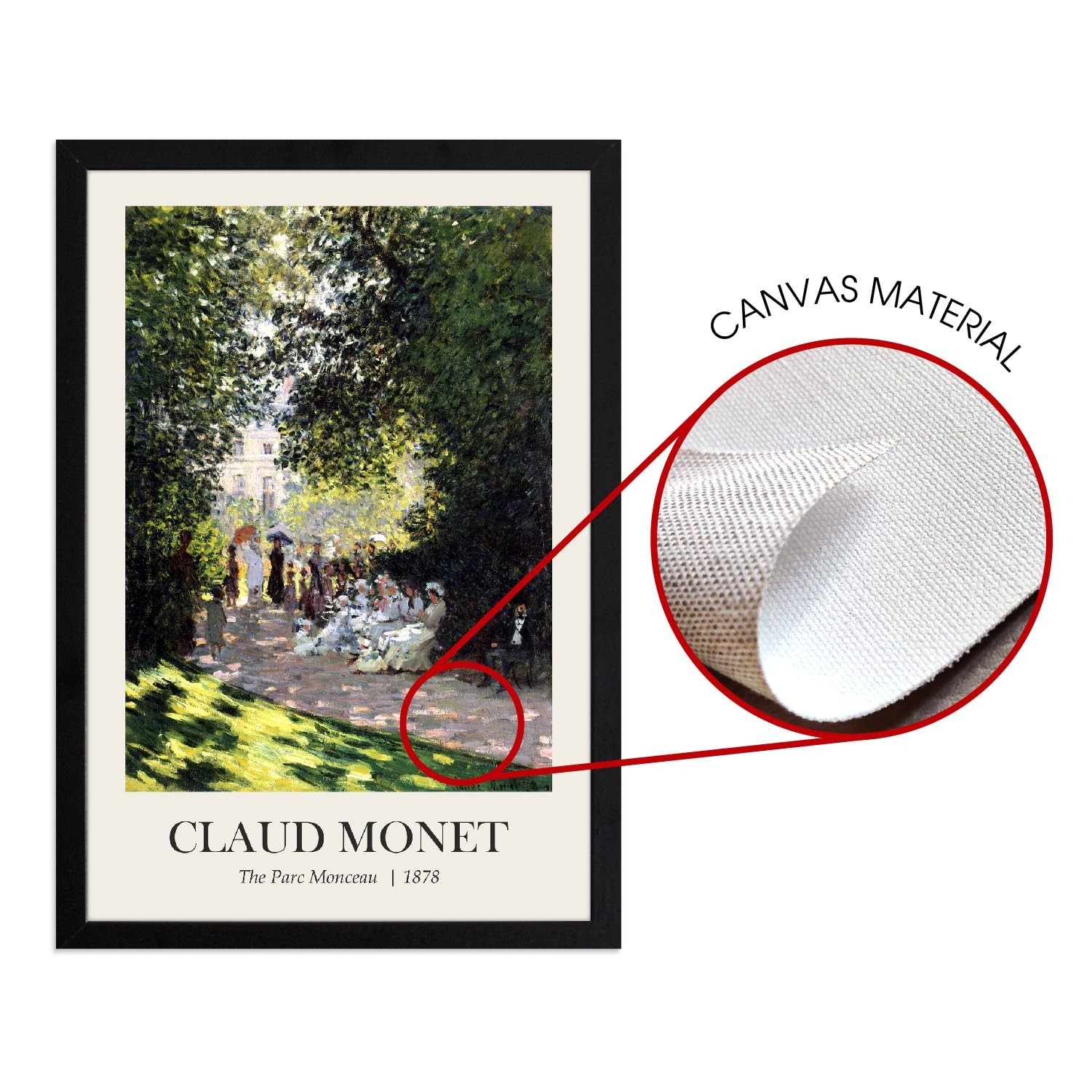 BulbaCraft 3 Pcs Claude Monet Wall Art – Vintage Impressionist Canvas Prints …