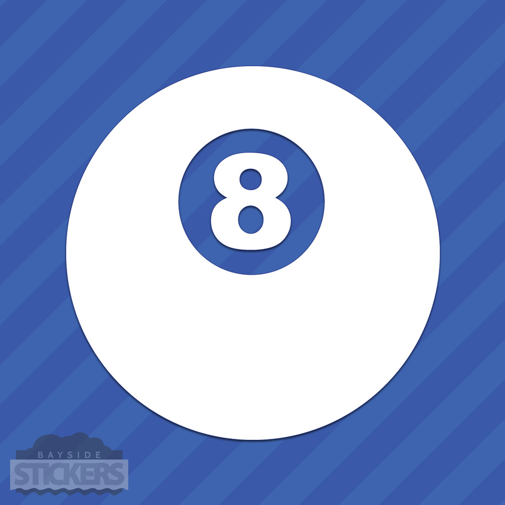Magic Eight 8 Ball Vinyl Decal Sticker Pool Billiards