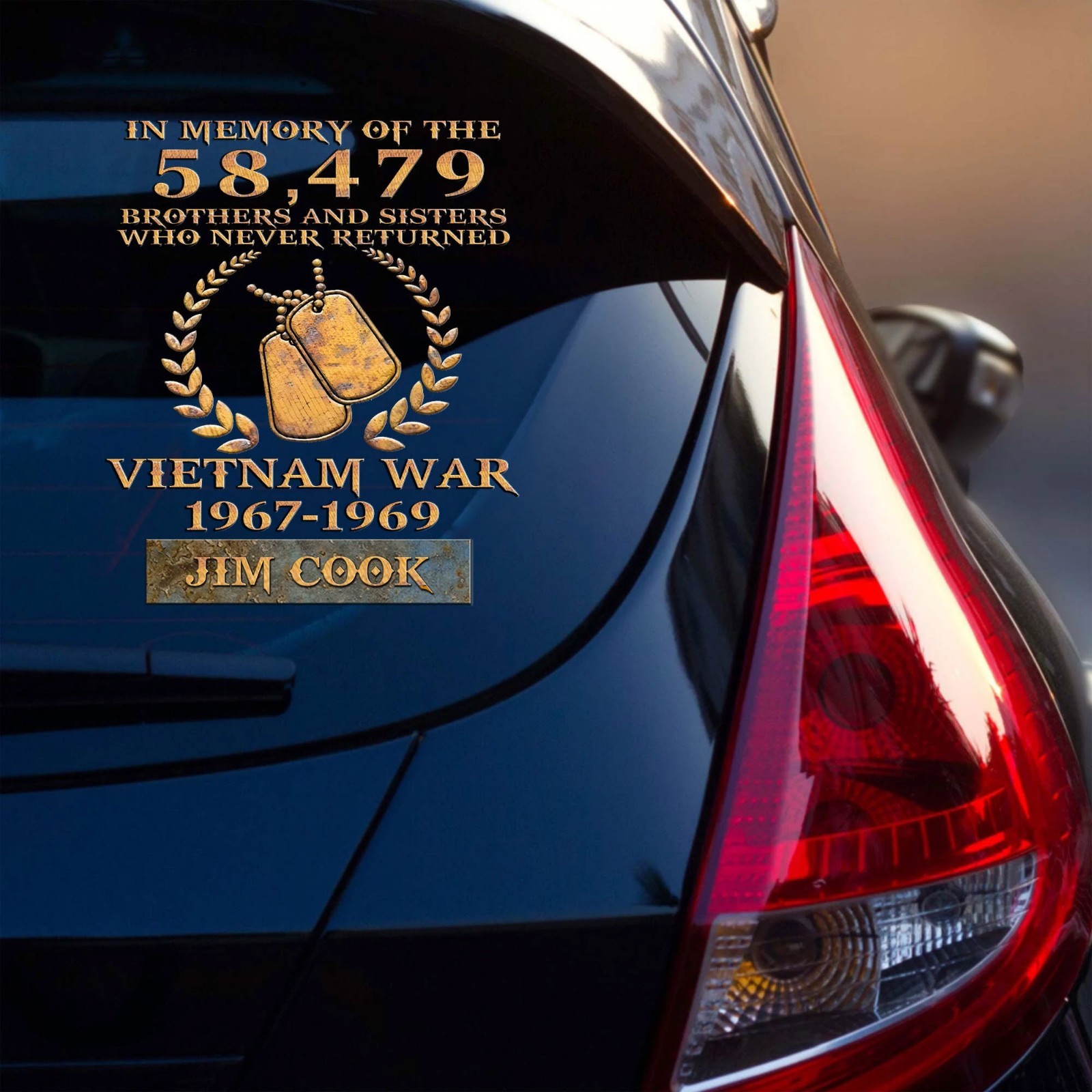 Personalized Vietnam Veteran Car Sticker Proud Military Window Decal Vinyl Decor