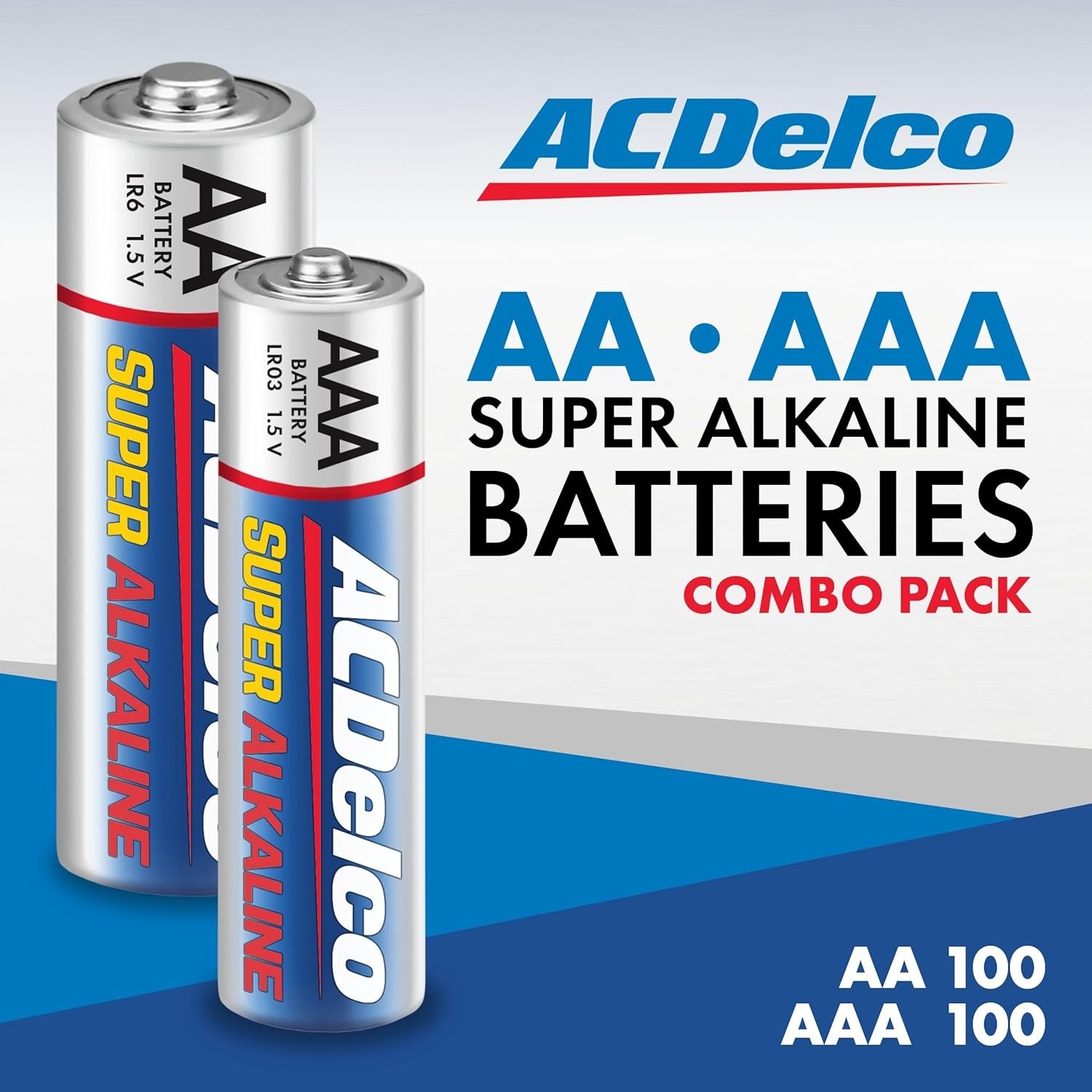 ACDelco AA and AAA 200-Count Combo Pack Super Alkaline Batteries, 100-Count E…