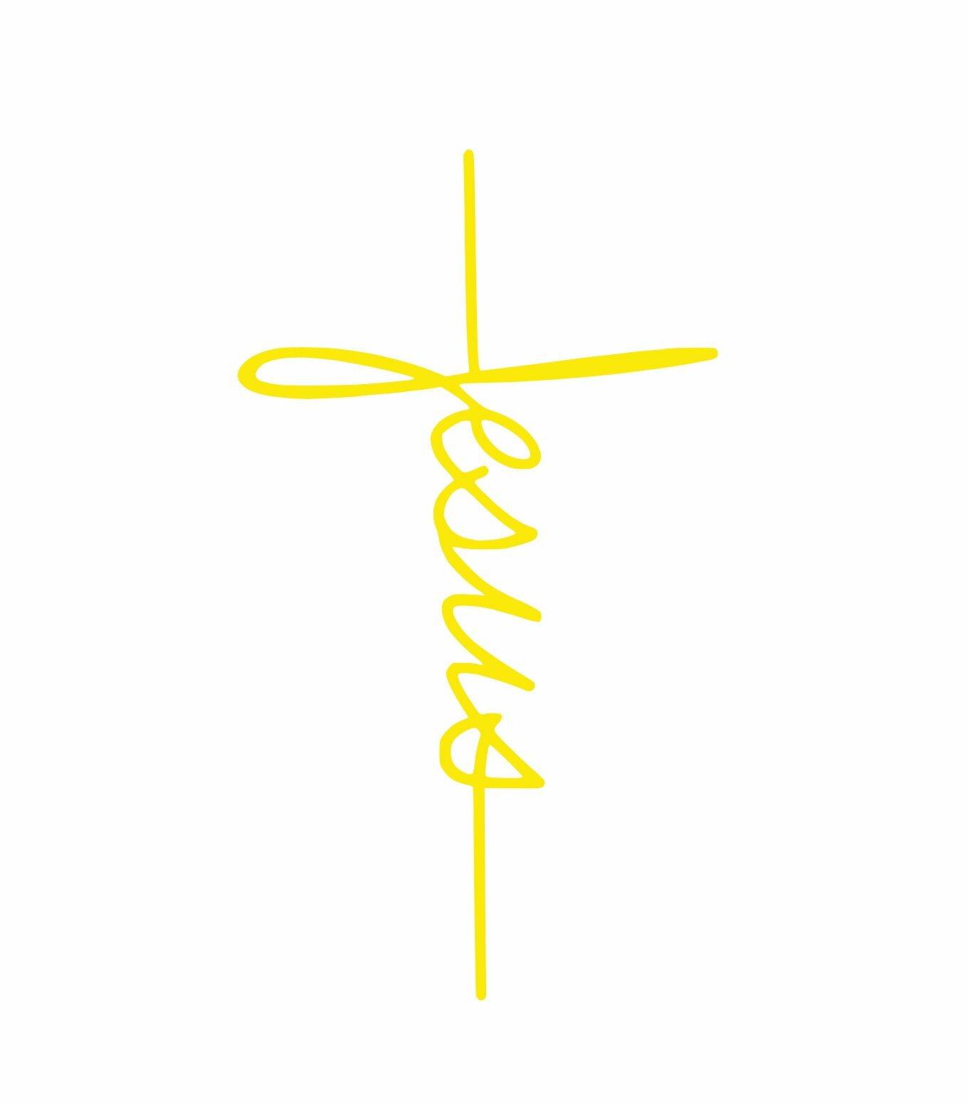 Jesus Cross writing -Decal Logo Sticker
