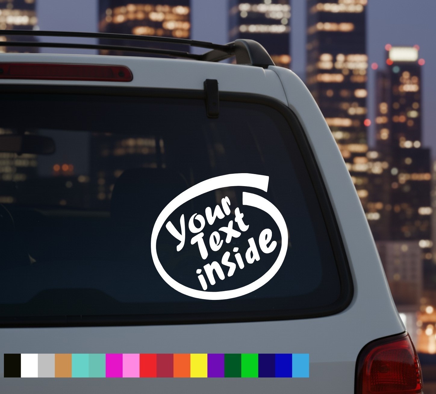 6" Custom Text Intel Inside Funny Personalized Car Window Vinyl Decal Sticker