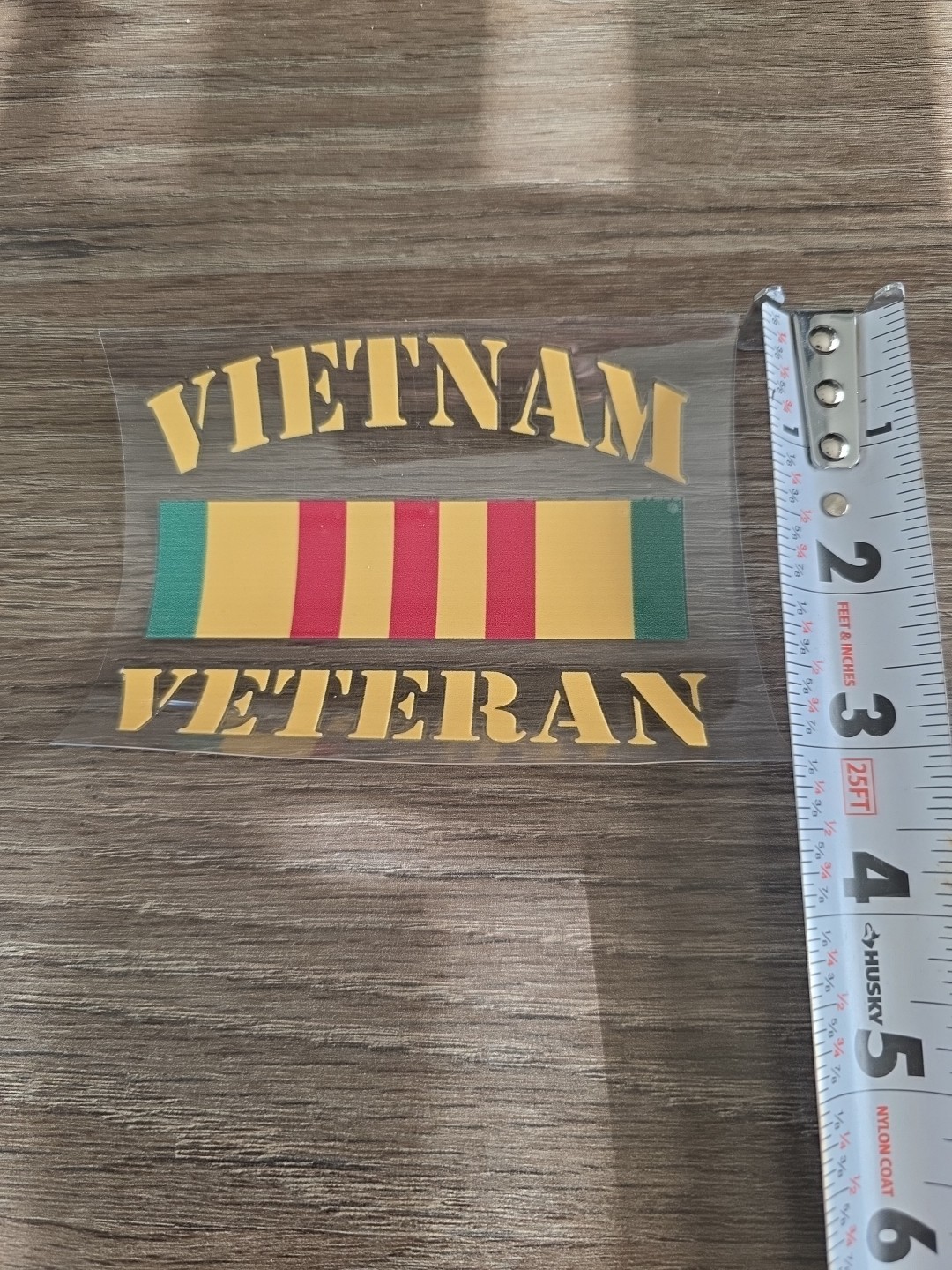Vietnam Veteran UV DTF Decal Sticker Waterproof Raised Made In USA quality