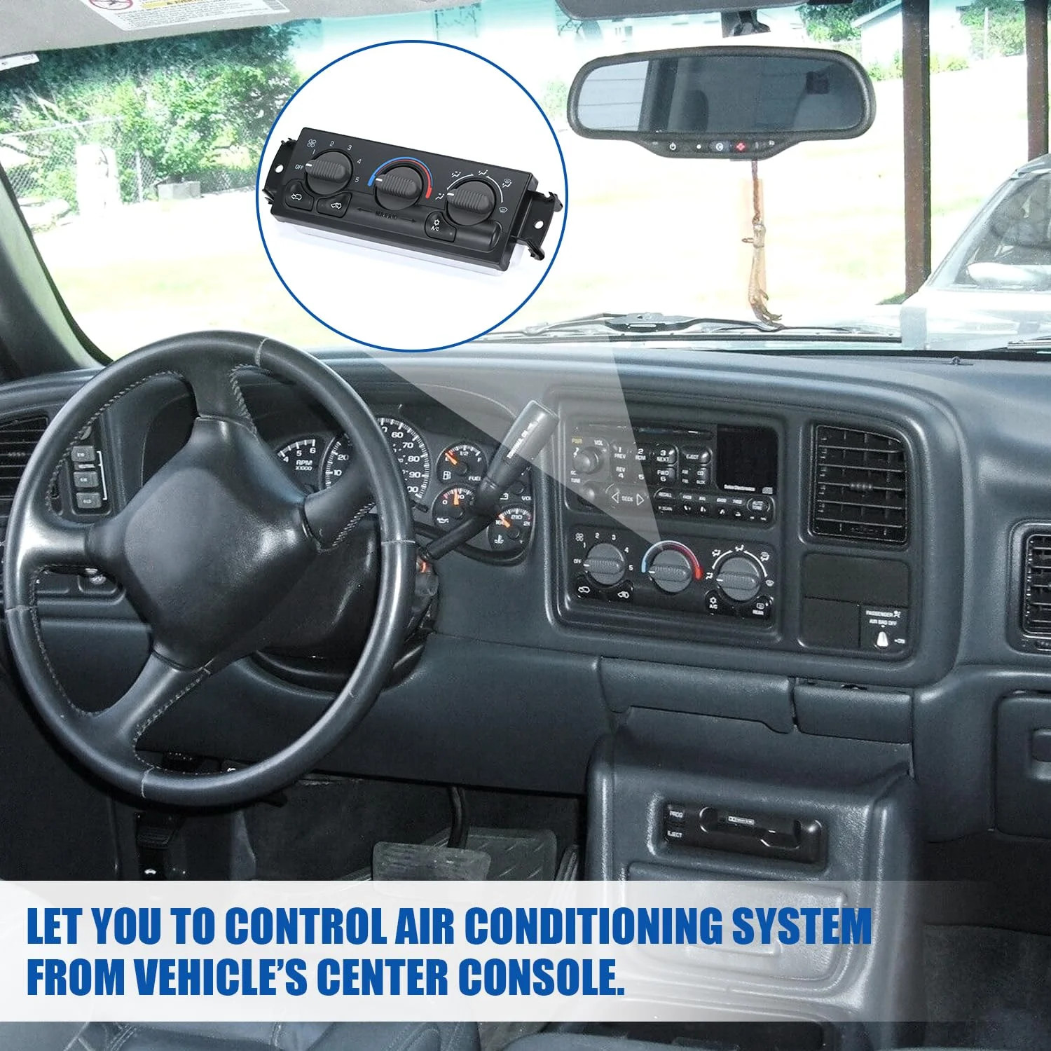 Front Climate Control Module Panel for GMC Sierra Chevy Silverado 1999-2002 599-