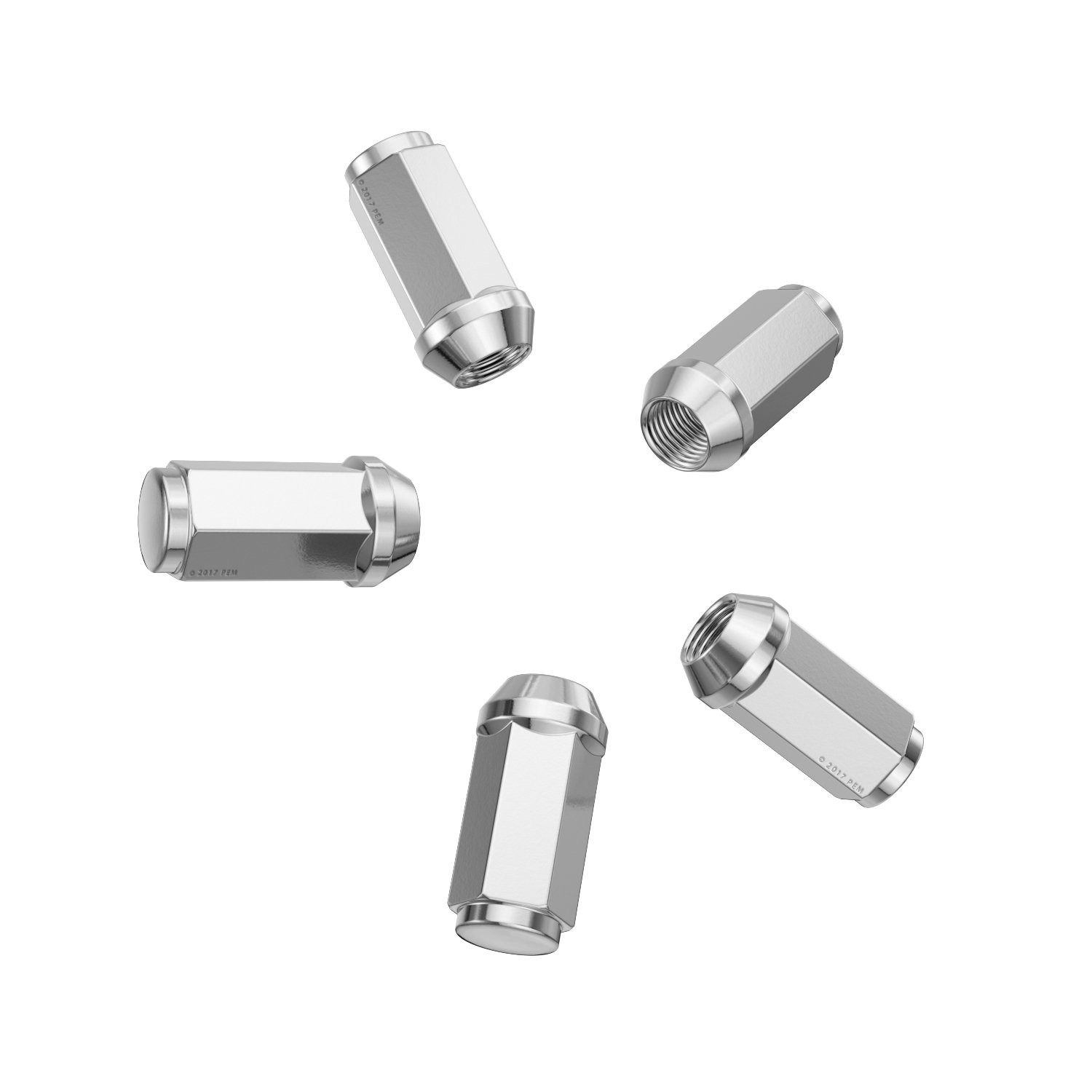 24pcs Bulge Closed End Lug Nuts – 1/2×20 Threads, Cone Seat – Installs with 3/4
