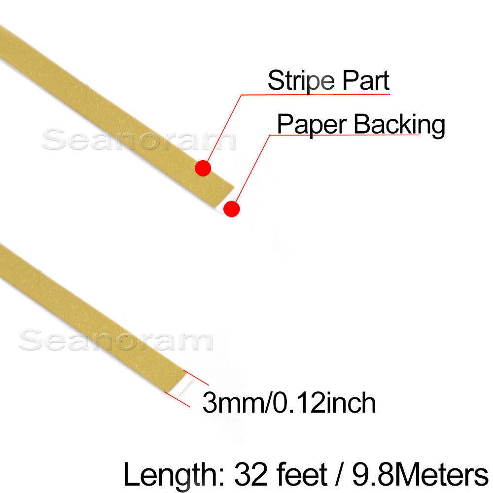 1/8" 3mm Matte Gold Home Shop DIY Pinstriping Pin Stripe Decal Vinyl Sticker