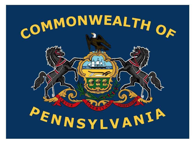 Pennsylvania Flag Sticker Decal F762