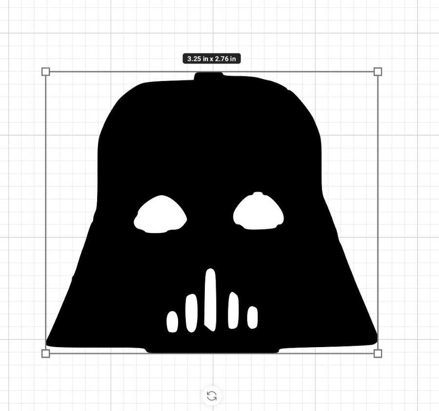 Vader Star Wars head -Vinyl Sticker, Multi Layer Color 3 X 3.25 Inches!