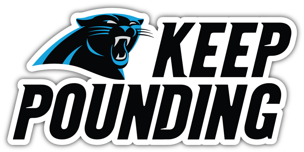 Carolina Panthers Keep Pounding NFL Logo Bumper Car Sticker "SIZES"