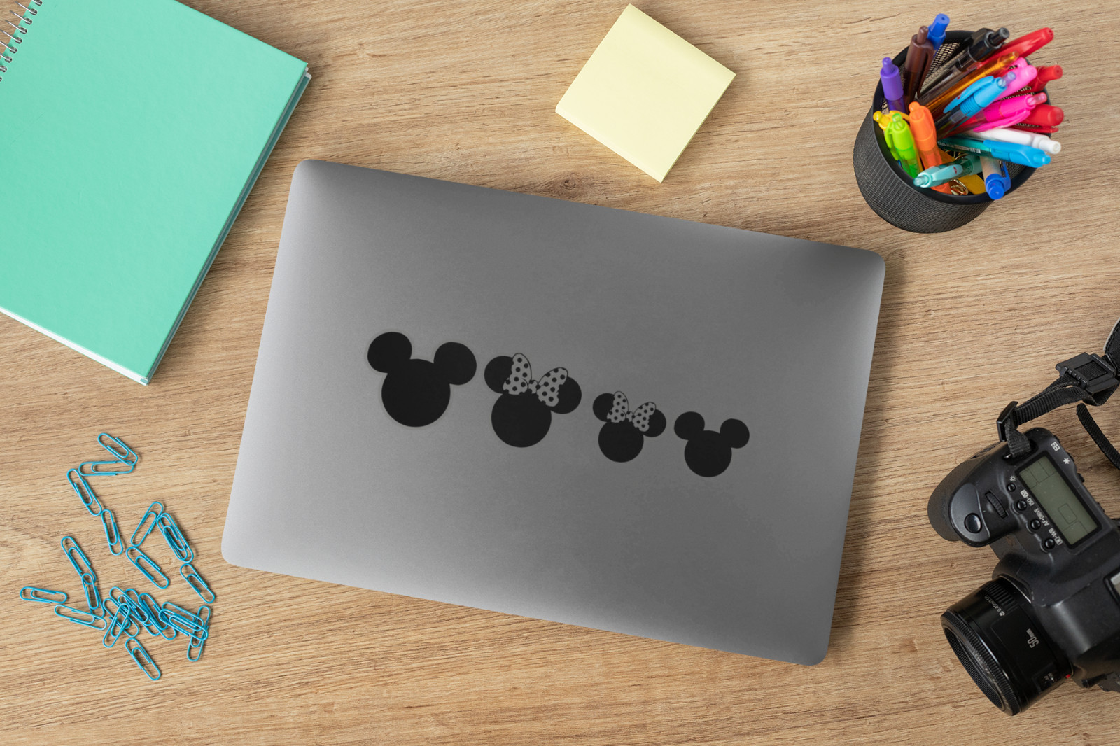 Disney Mickey Ears Family Silhouette Vinyl Decal – Family Decal | Stick Figure |