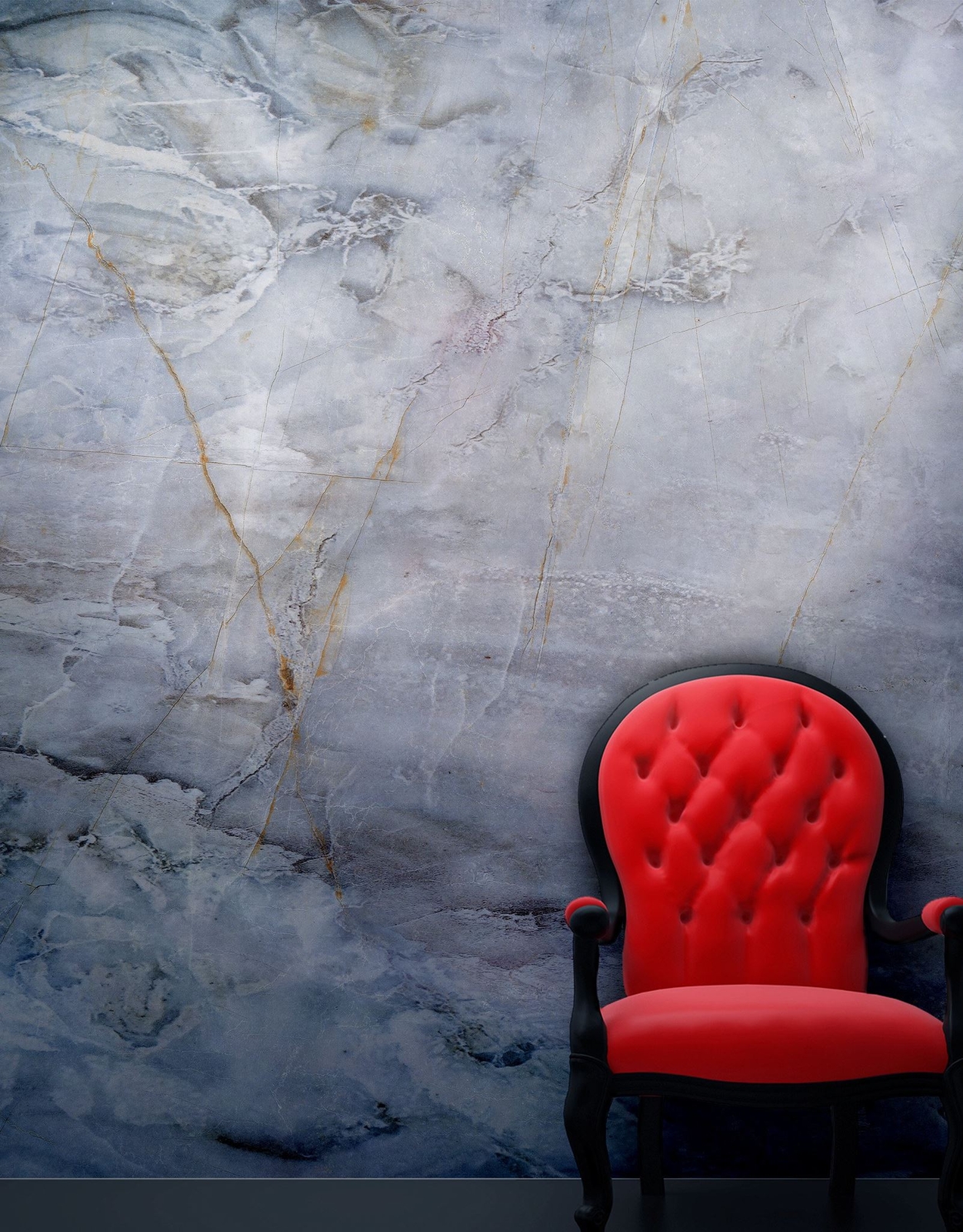 Natural Marble Stone Slate Peel and Stick Wall Mural. #6296