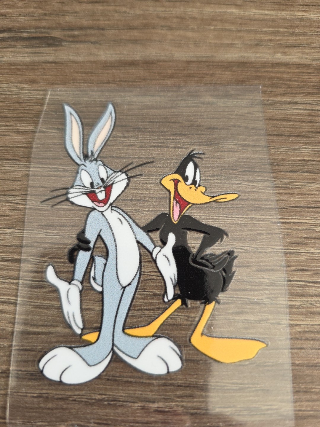 Bugs Bunny And Daffy Duck Retro Vintage Cartoon Raised UV DTF Decal 3in