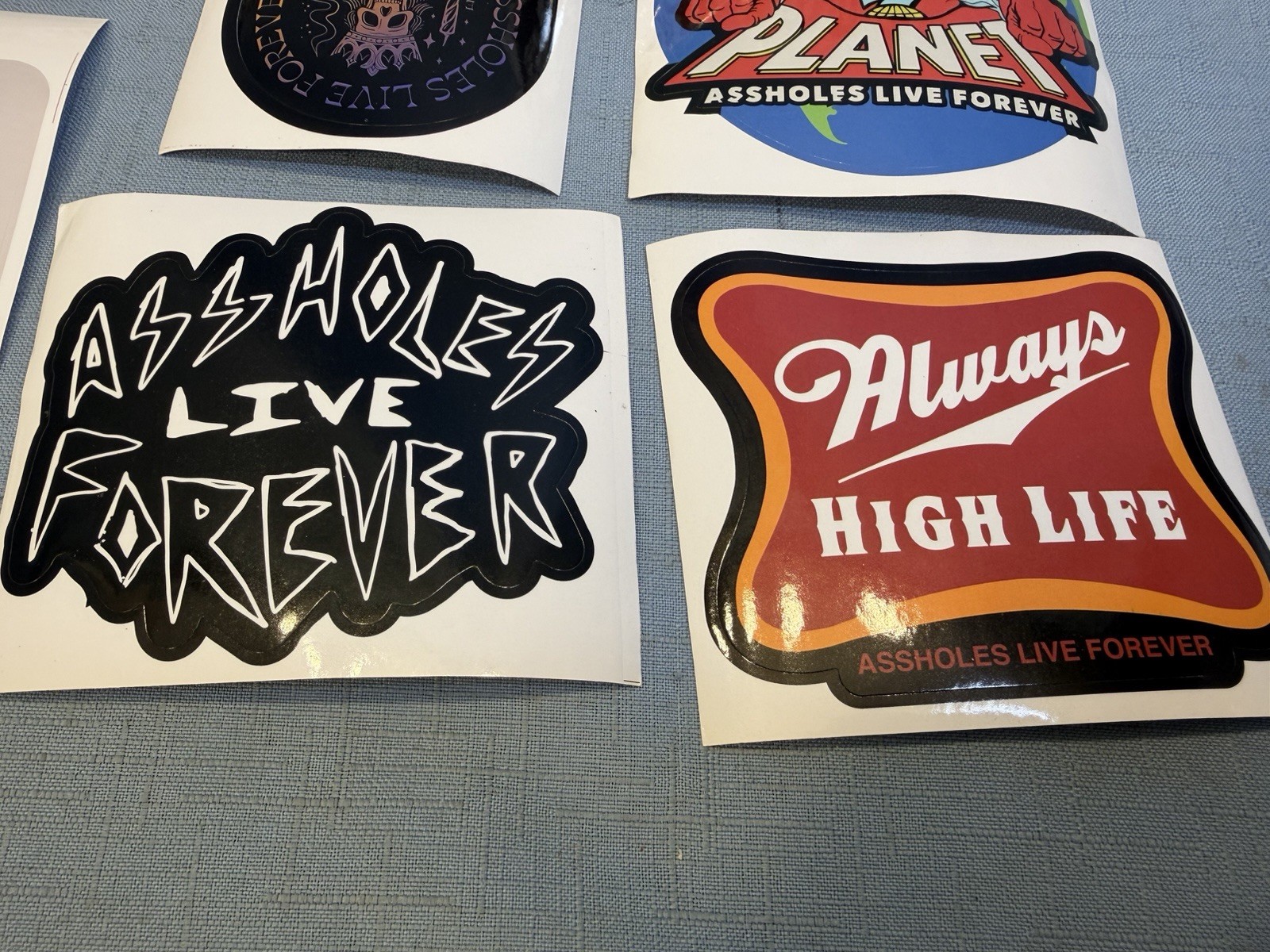 x 10 Assholes*s Live Forever Sticker pack Decal Lot ALF