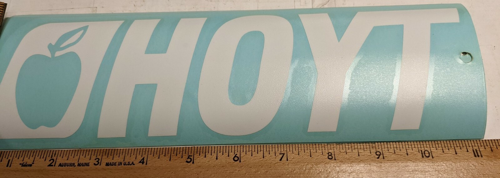 Hoyt ~old style~White Apple Logo Decal Sticker Bow Hunting Archery Deer