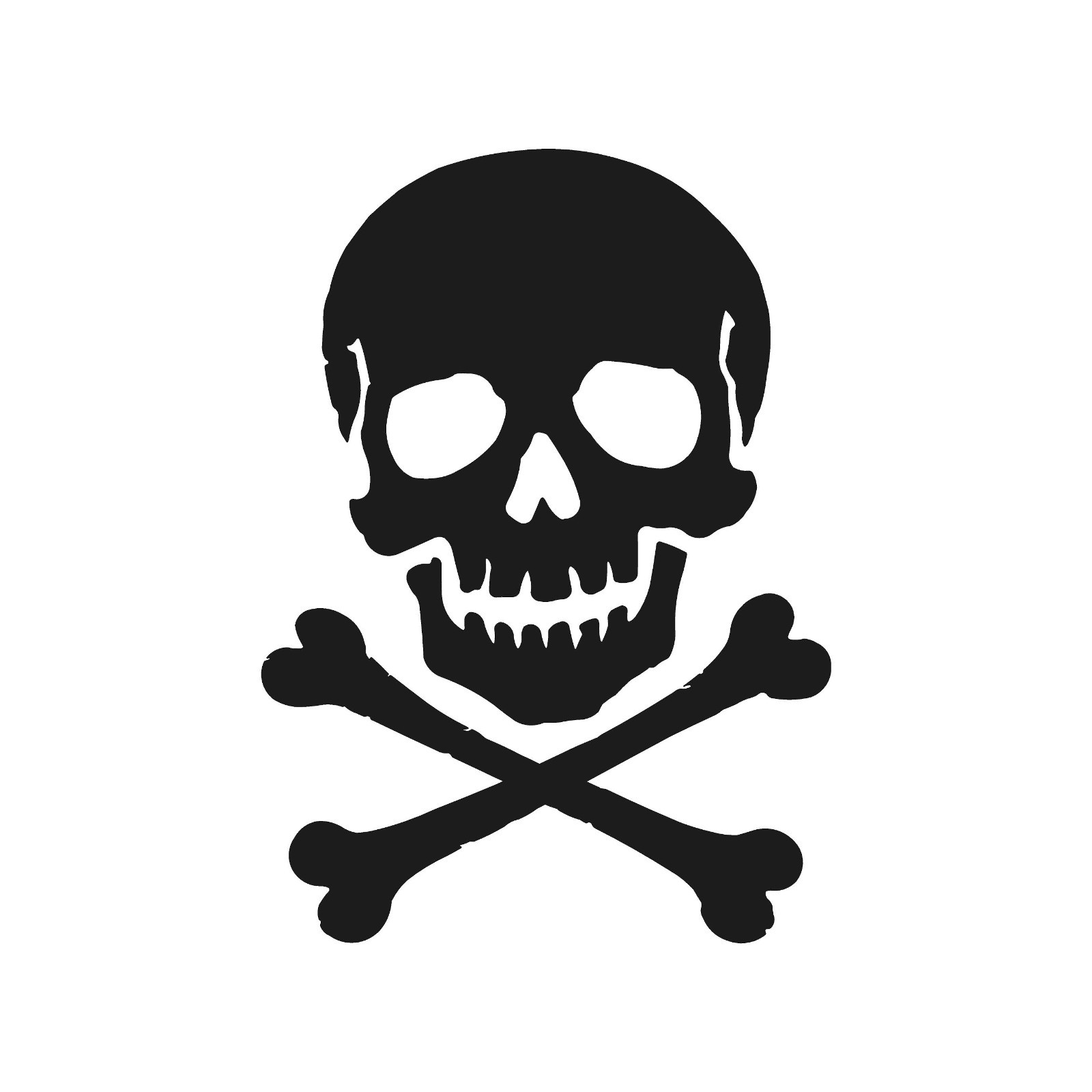 Skull and bones Vinyl decal laptop Classic Human Skulls sticker