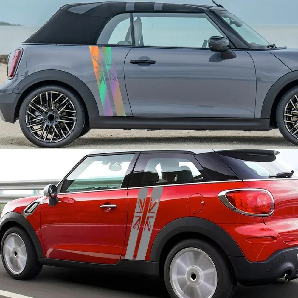 Aftermarket Union Jack Door Side Stripe Decal for Mini Cooper S (R55, R56, F55,