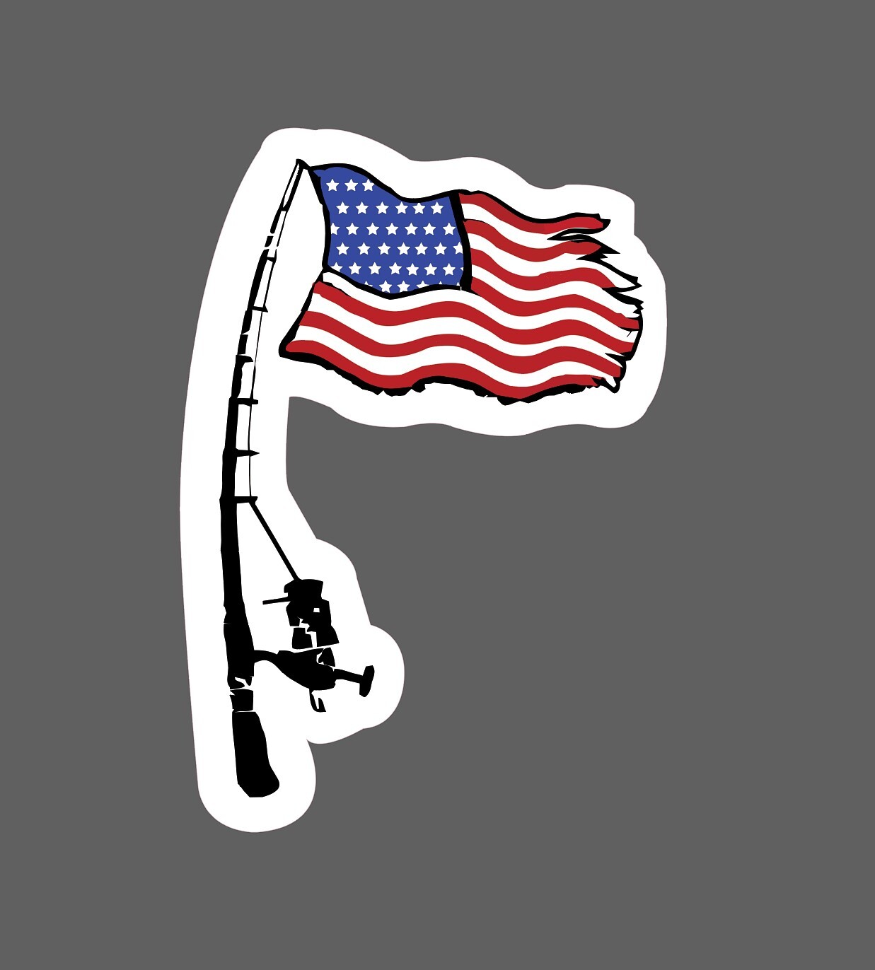 Fishing Sticker Rod USA Flag Waterproof – Buy Any 4 For $1.75 Each Storewide!