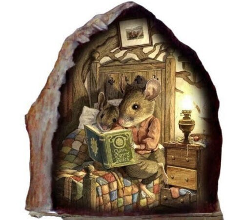 3D Wall Sticker Realistic Mouse Wall Sticker Miniature Mouse Hole Decal Mural