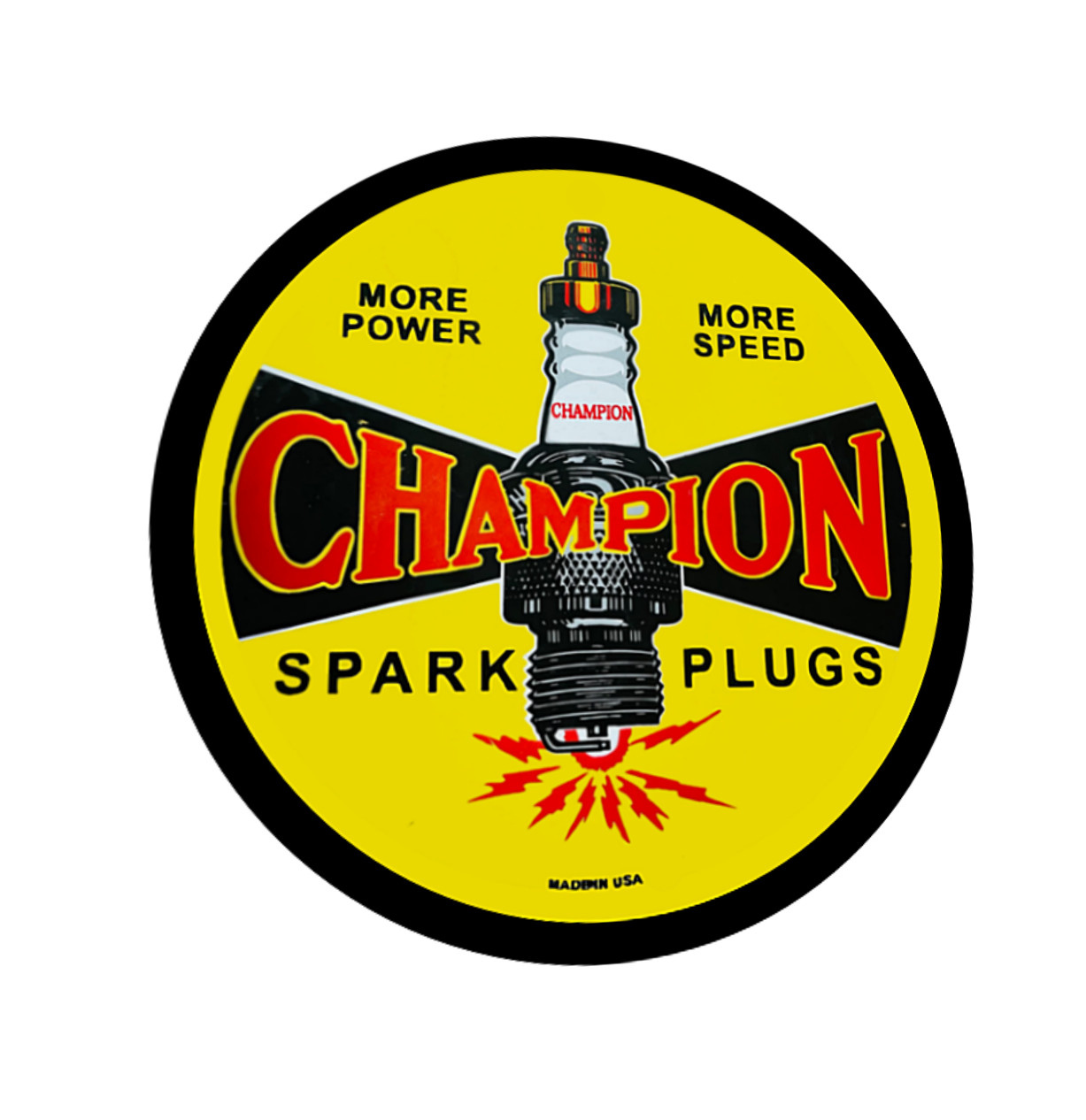 Champion Spark Plug Decal/Sticker/Garage Sign Vintage Replicas 70's Racing