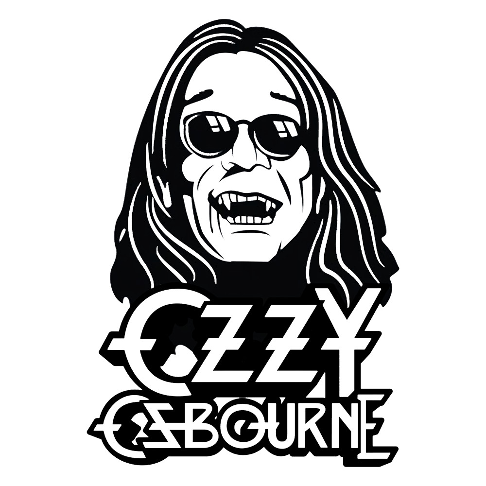 6" Ozzy Osbourne Name & Face Vinyl Decal Sticker