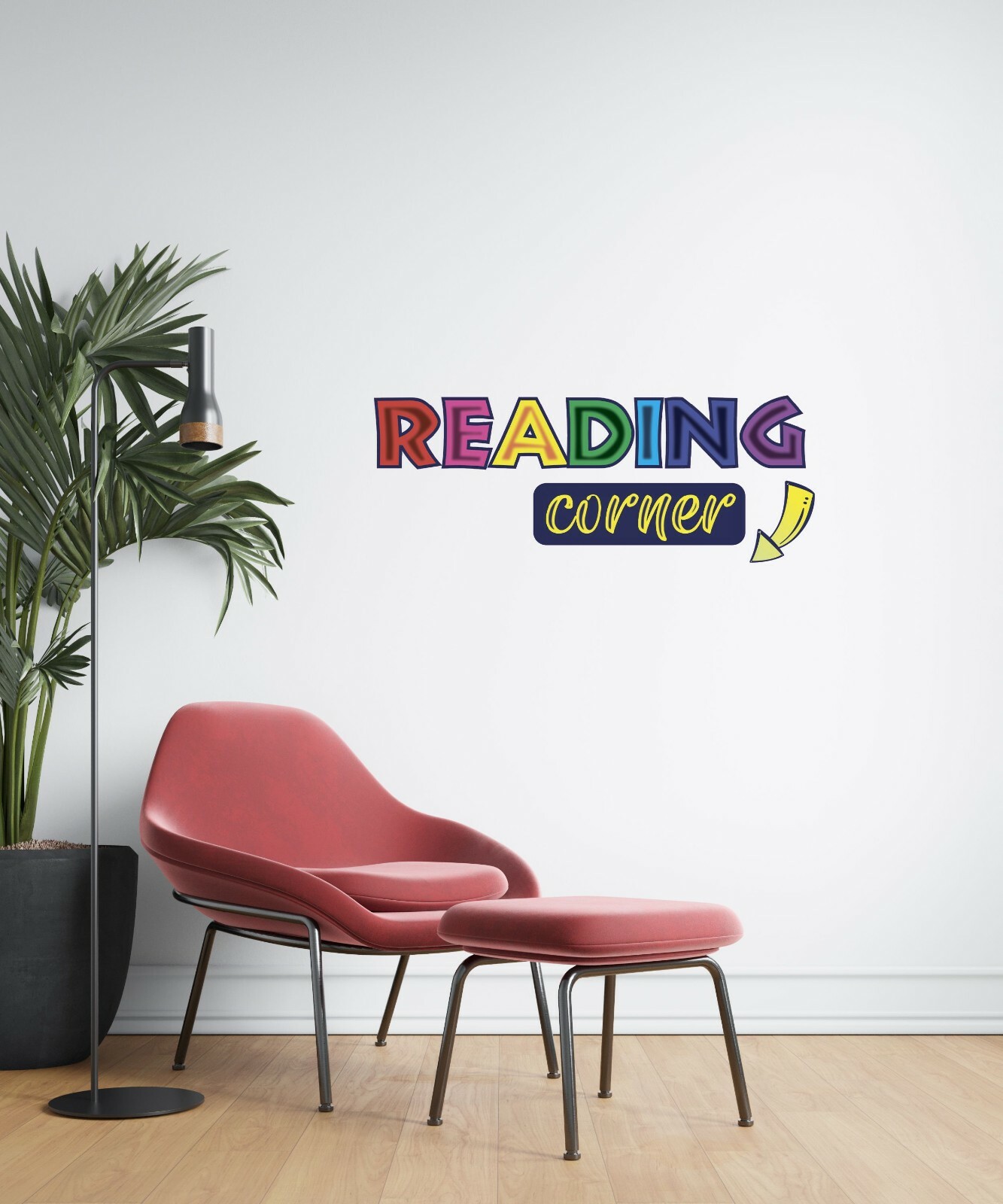 Vinyl Multi-colored Reading Corner Quotes Decor Adhesive Home Wall Lettering Art
