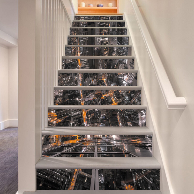 3D Modern City 977 Stair Risers Decoration Photo Mural Vinyl Decal Wallpaper