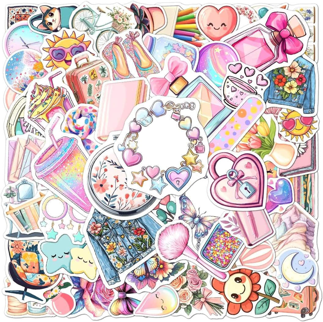 108 Pack Pirate Stickers, Waterproof Vinyl Decals Laptop, Water Bottle, Scrapboo