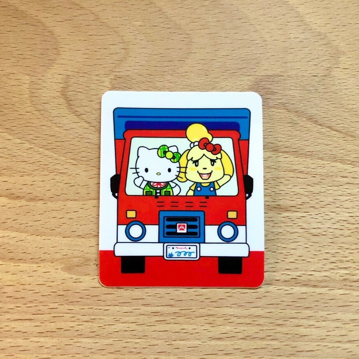 Animal Crossing Mini Posters STICKER – Hello Kitty & Isabelle Sticker
