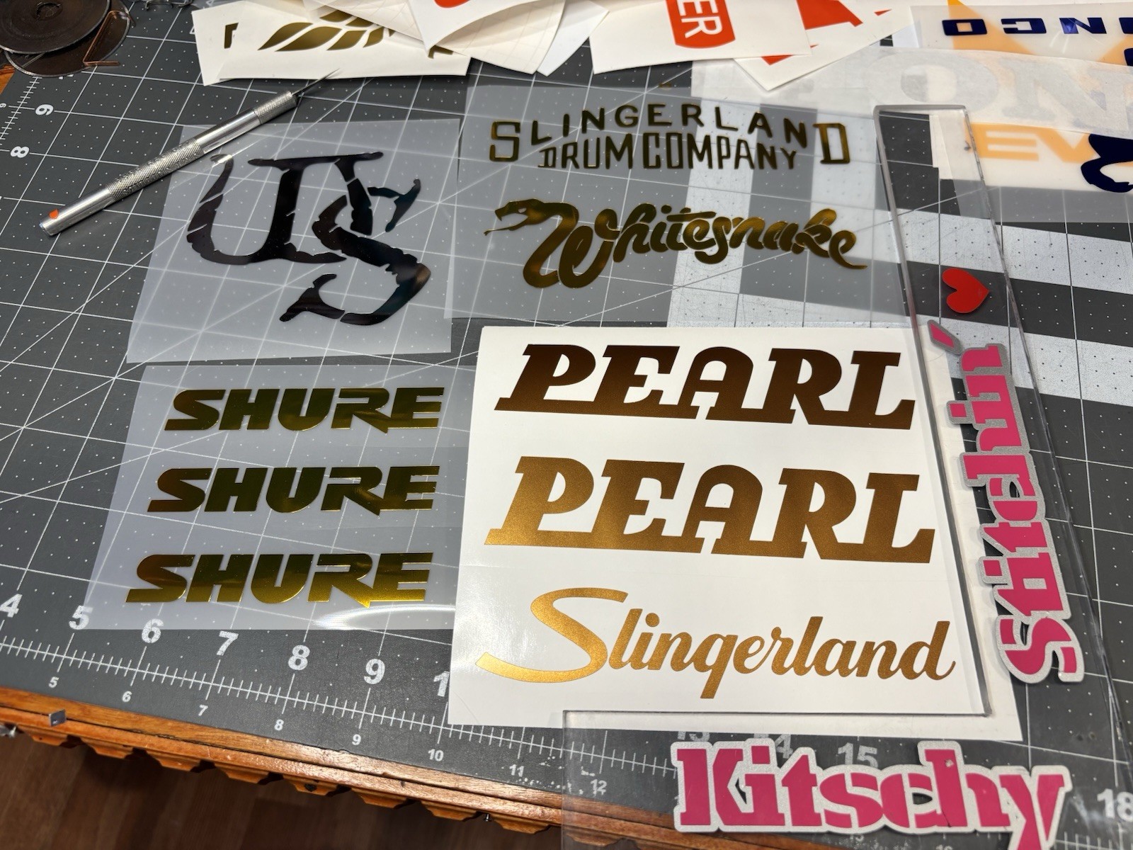 Guitar Brand Vinyl Decal MANY Sizes & Colors Buy 2 Get 1 FREE + FREE Ship