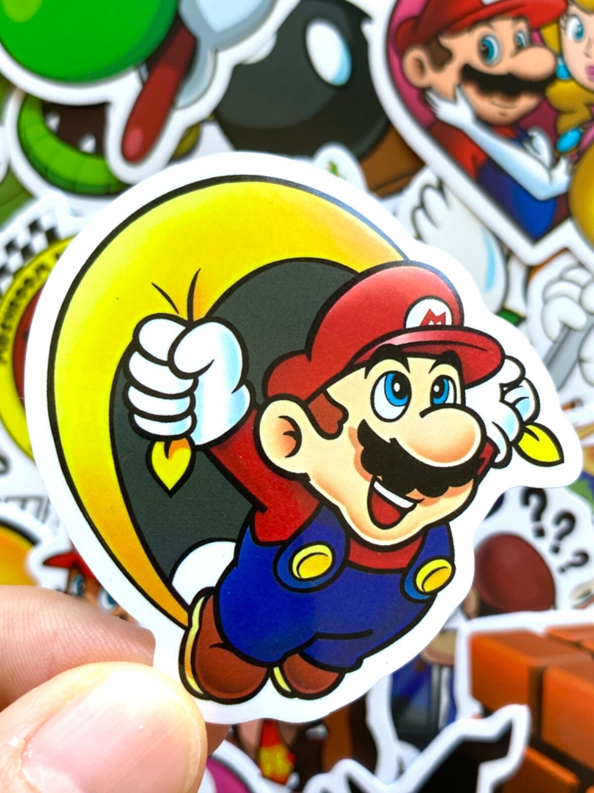 5-50 pcs Super Mario Stickers, Yoshi Luigi Mario Bros Gamer Phone Laptop Decals