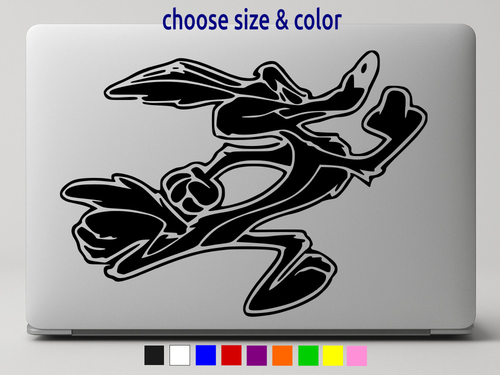 WILE E COYOTE RUNNING Looney Tunes Vinyl Car Wall Truck Decal CHOOSE SIZE COLOR