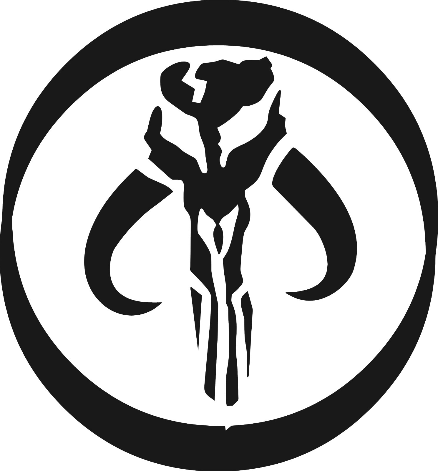 Mandalorian Bantha Skull- In your choice of color- 4" X 4"