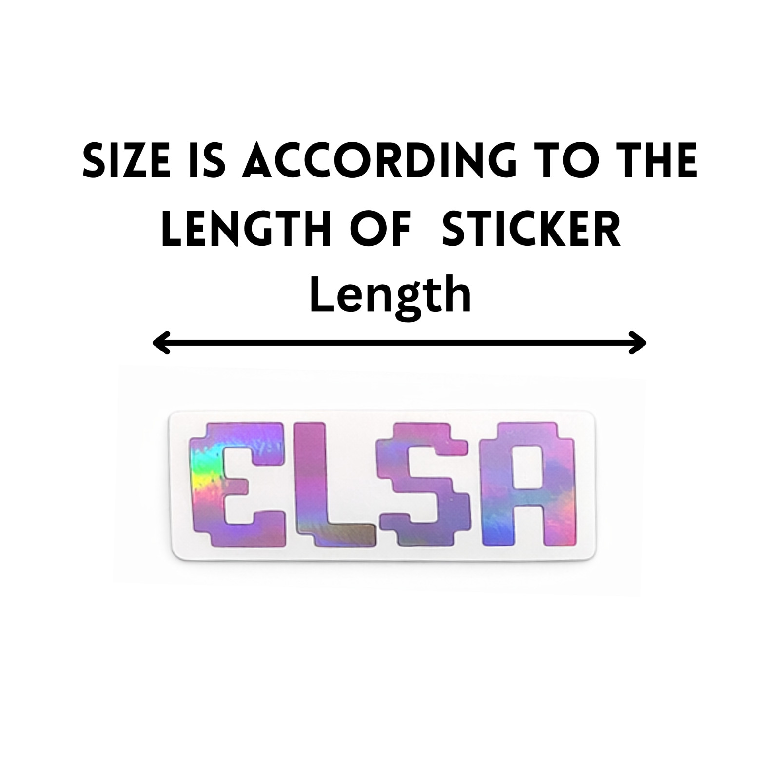Holographic Custom Name Sticker –Kids Name Label – Retro Gaming Style