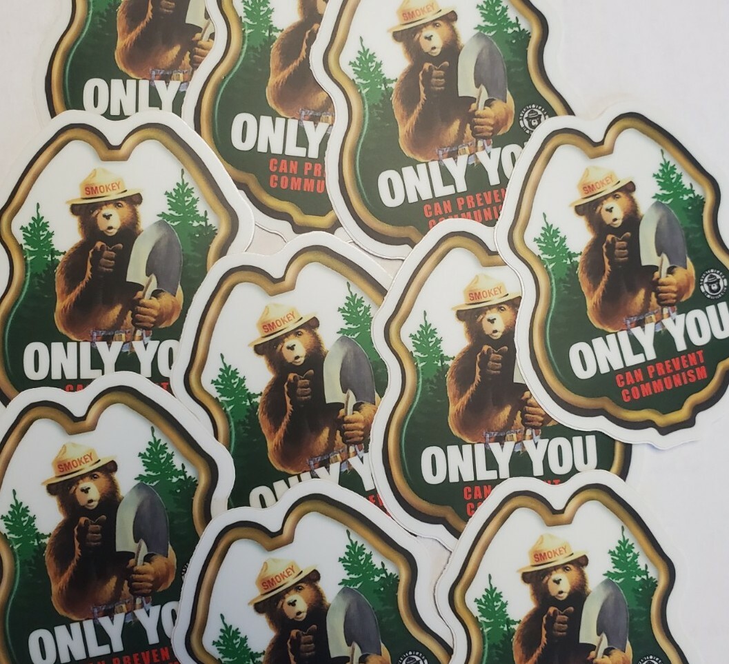 Smokey the Bear Stickers 🐻 VARIETY PACK LOT OF 3 ** WORLDWIDE 🌐 SHIPPING **