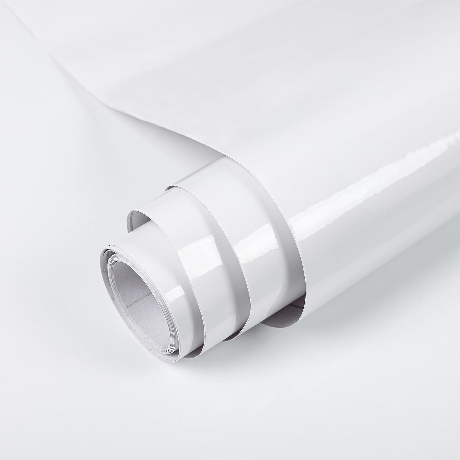TANONE White Contact Paper 35.4" X 118" Glossy Peel and Stick – Self Adhesive…