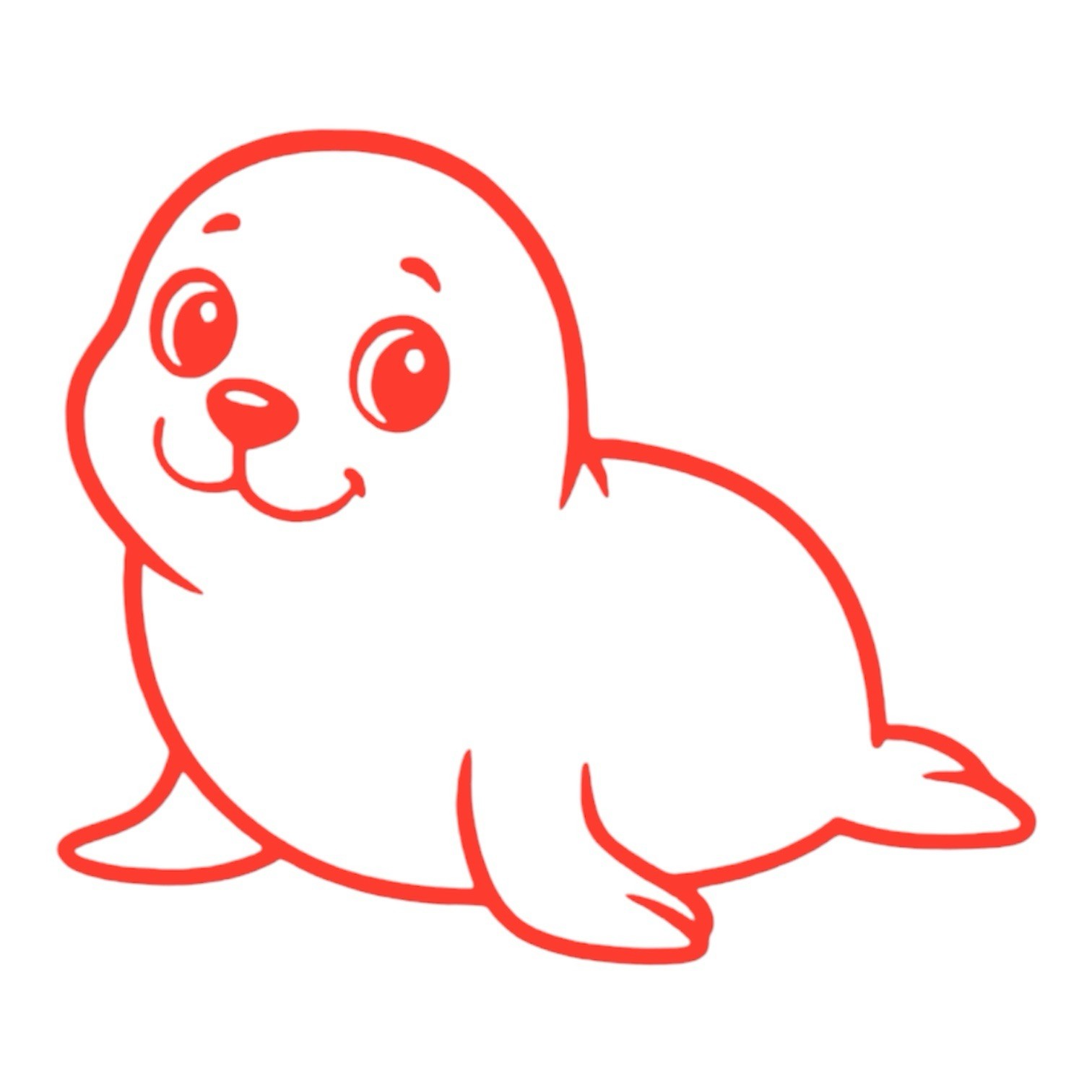 Baby Seal Decal for car Windows Laptops most Smooth Surfaces