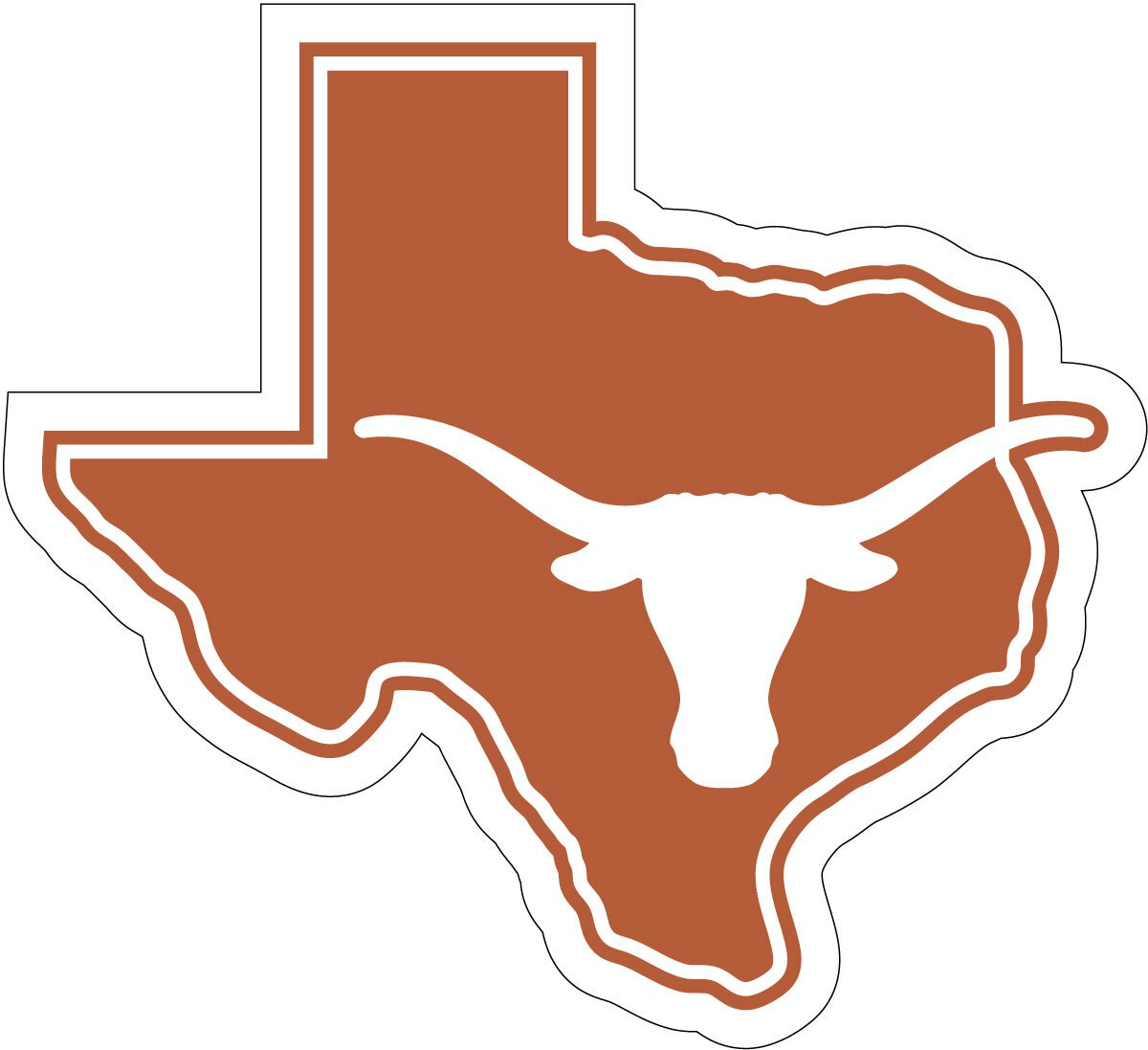 Texas University Longhorns Car Decal Vinyl Decal Monogram Sticker Bumper
