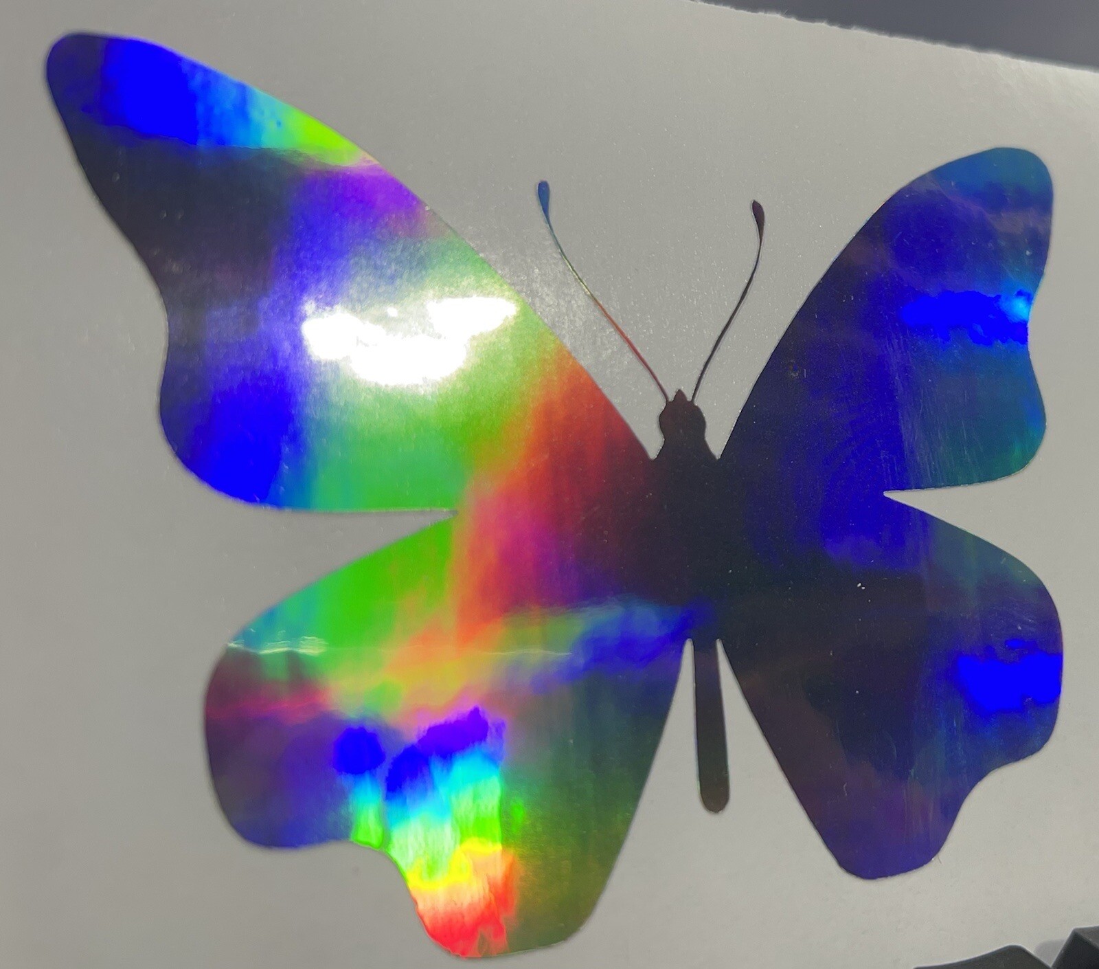 2 Butterfly Decal Car Window Vinyl Jewel Love Laptop Sticker HOLOGRAPHIC Colors