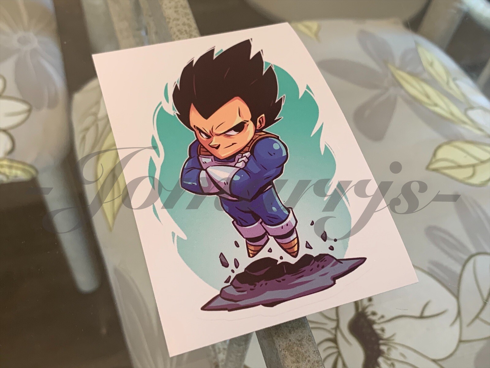 Dragon Ball Z – Anime – Prince Vegeta Chibi Custom Sticker Decal Sign manga