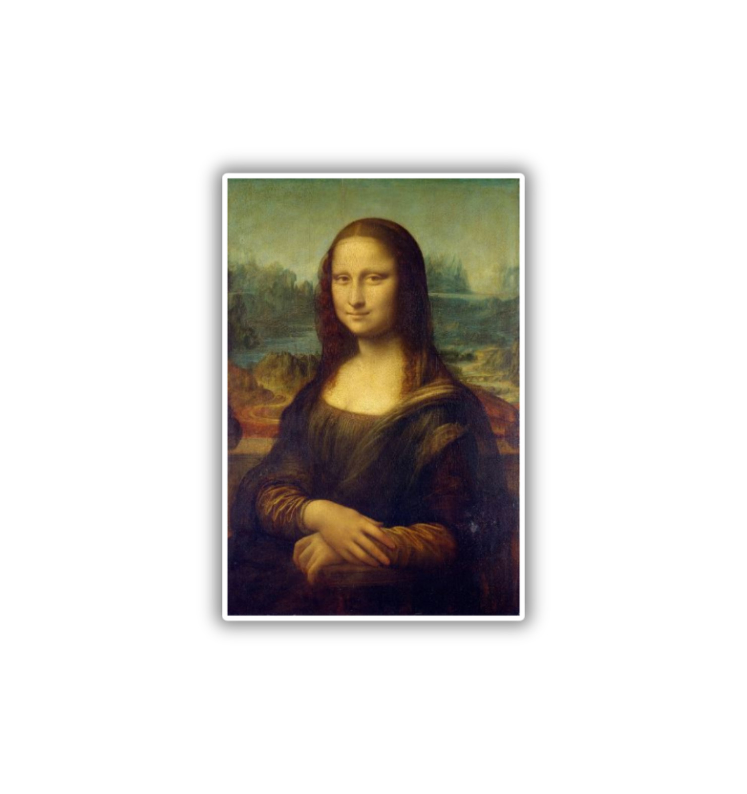 Mona Lisa Classic Painting Fridge Magnet or Laptop Sticker