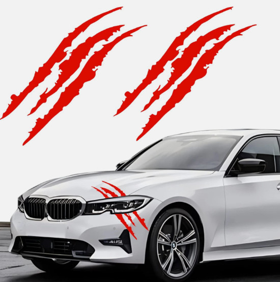 1x Car Headlight Monster Claw Marks Vinyl Decal Stickers Auto Graphics Overlay