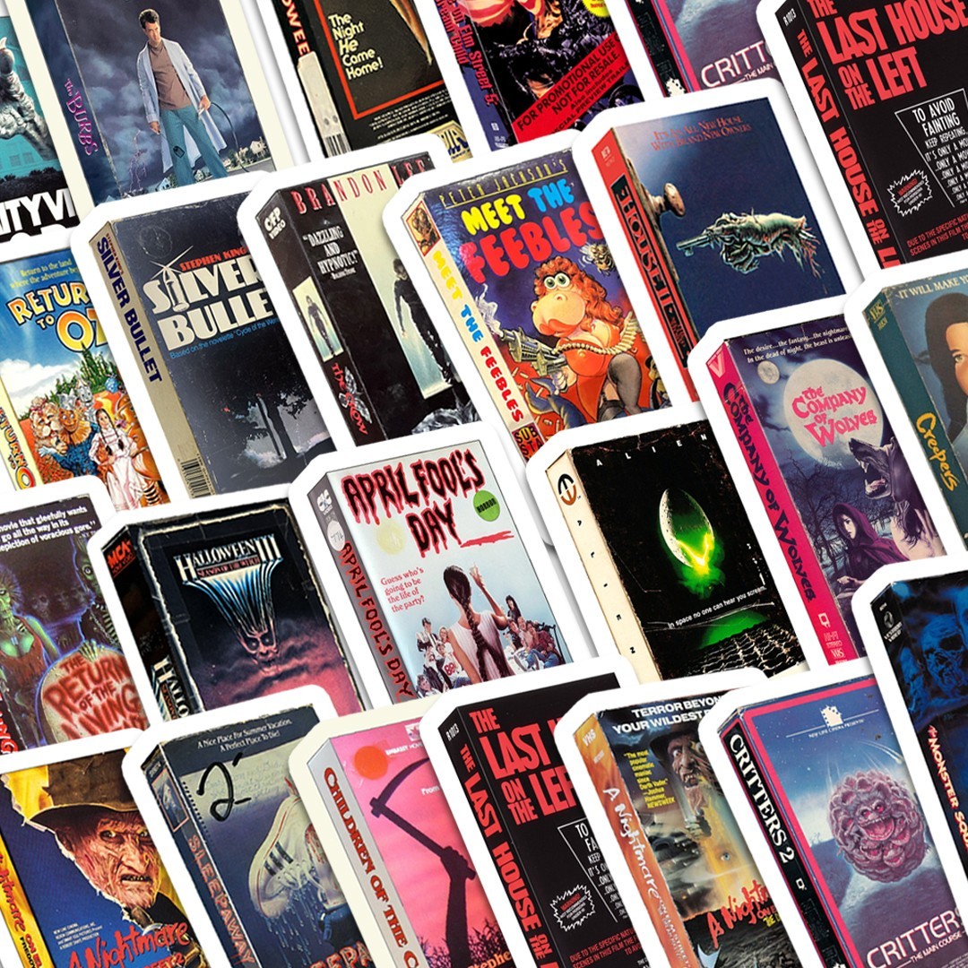 Horror Movie VHS Vinyl Sticker Pack