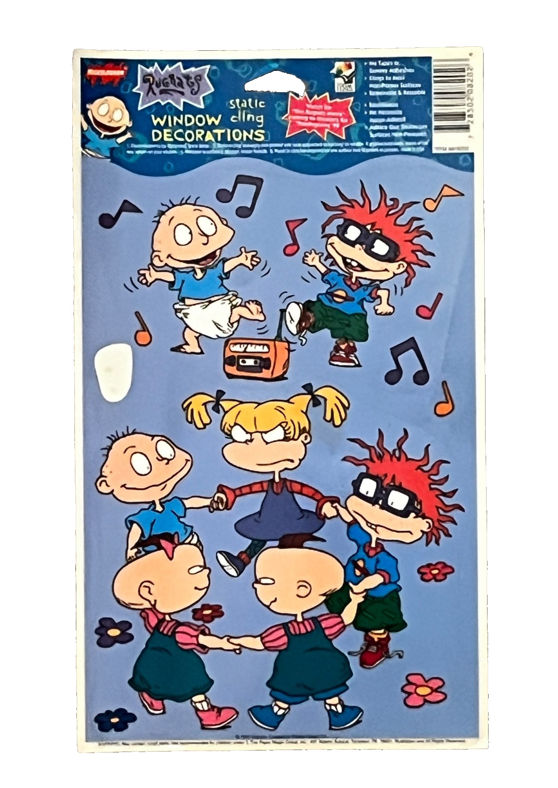 1997 Nickelodeon Rugrats Static Cling Window Decorations Tommy Chuckie Lot Of 3
