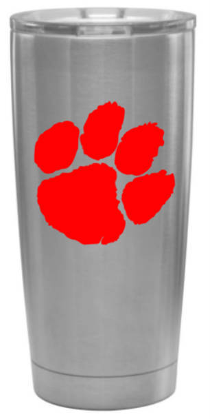 Clemson Tiger Paw Vinyl Decal – Clemson University – Stanley / Auto / Cell phone