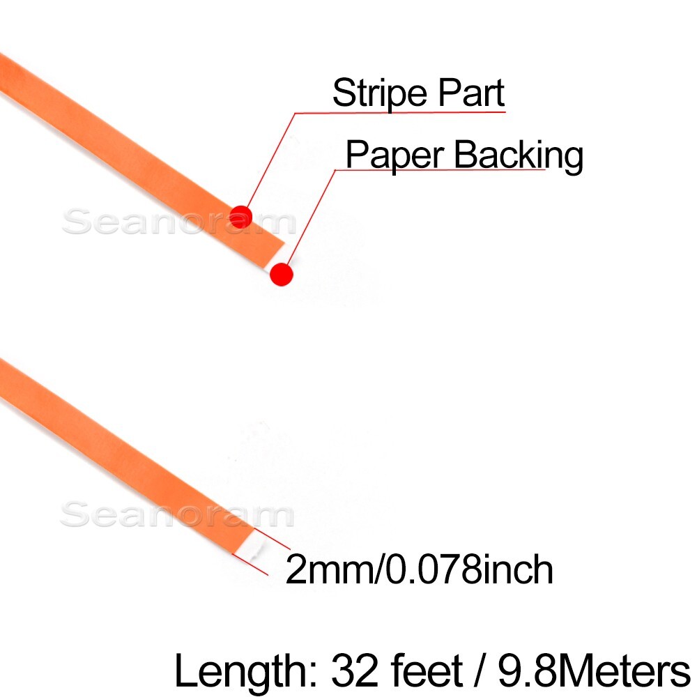 1/12" 2mm Orange DIY Home Shop Bar Pinstriping Pin Stripe Decal Vinyl Sticker
