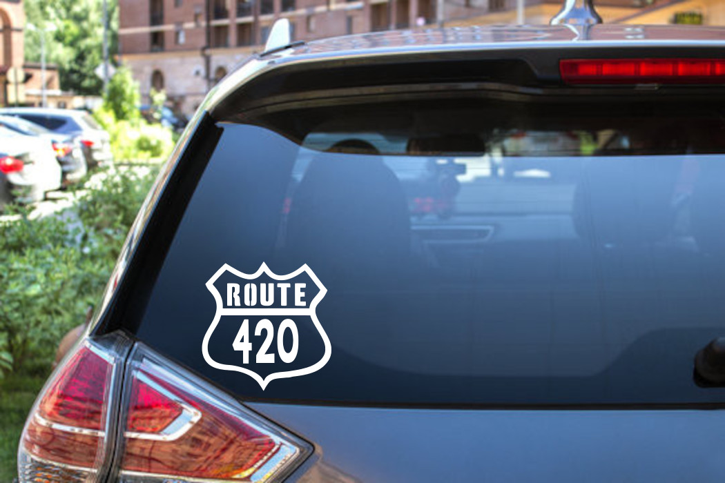 Route 420 Cannabis Decal Sticker: Elevate Your Ride's Vibe – 6241