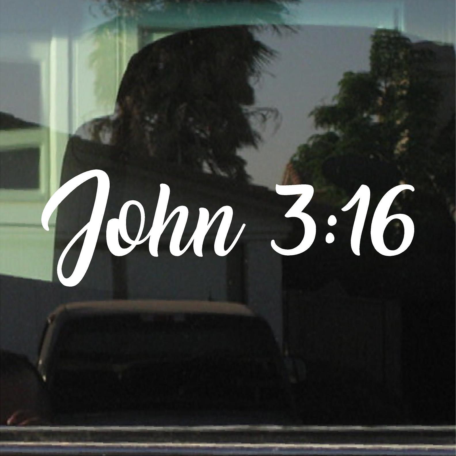 John 3:16 Christian Bible God Cross Religious Custom Vinyl Sticker / Decal